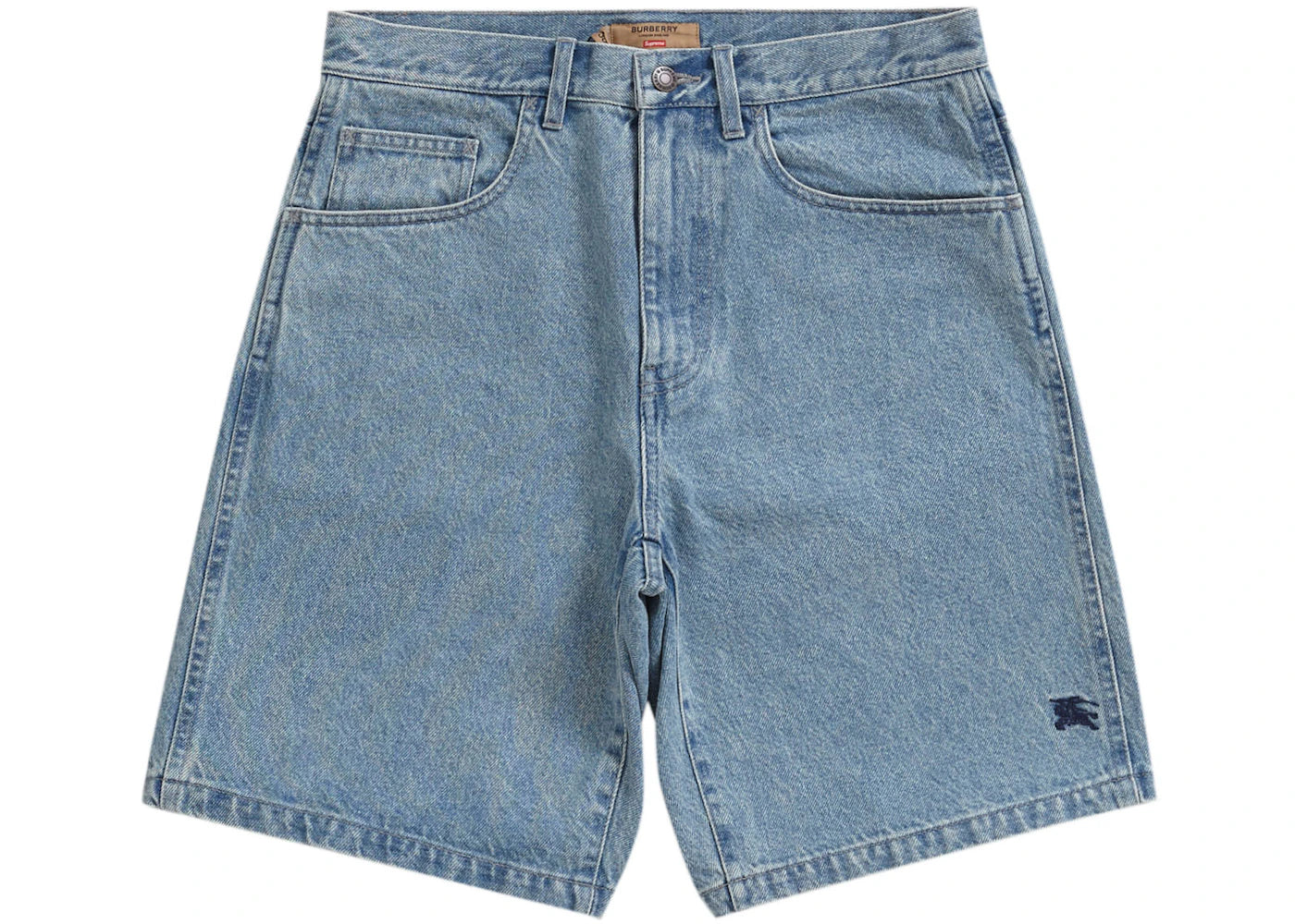 Supreme Burberry Denim Short Washed Blue - vue secondaire B