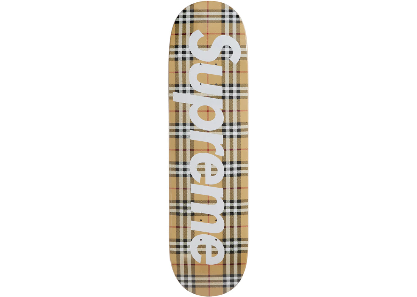 Supreme Burberry Skateboard Deck Beige - vue 360