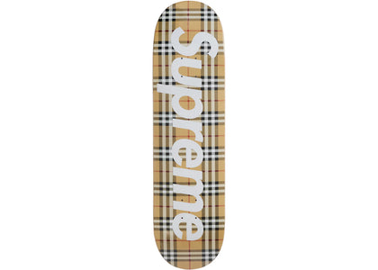 Supreme Burberry Skateboard Deck Beige - authentic Supreme product