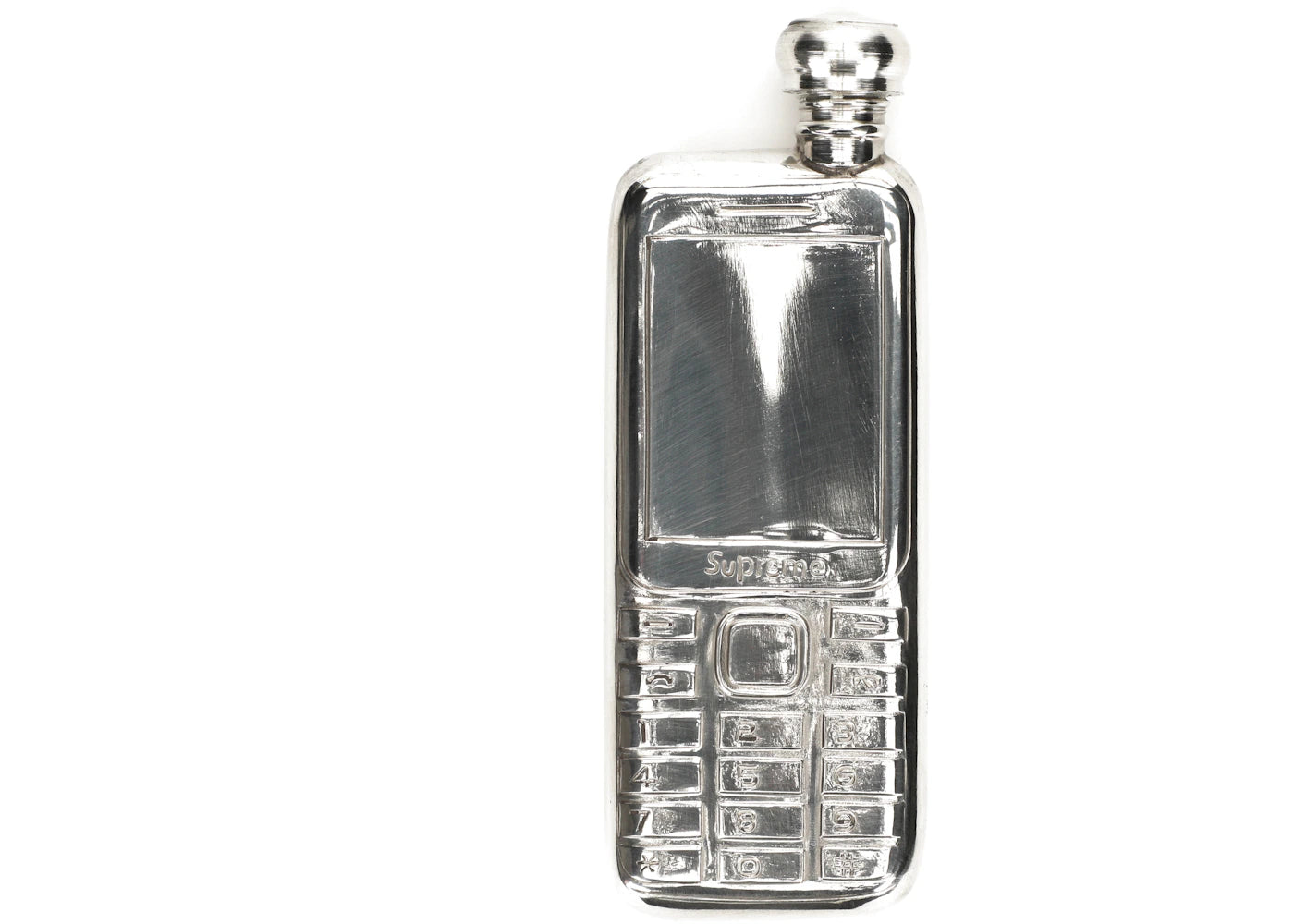 Supreme Burner Phone Pewter Flask Silver - vue 360