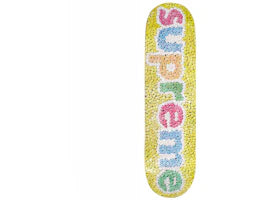 Supreme Candy Hearts Skateboard Deck Yellow - vue 360