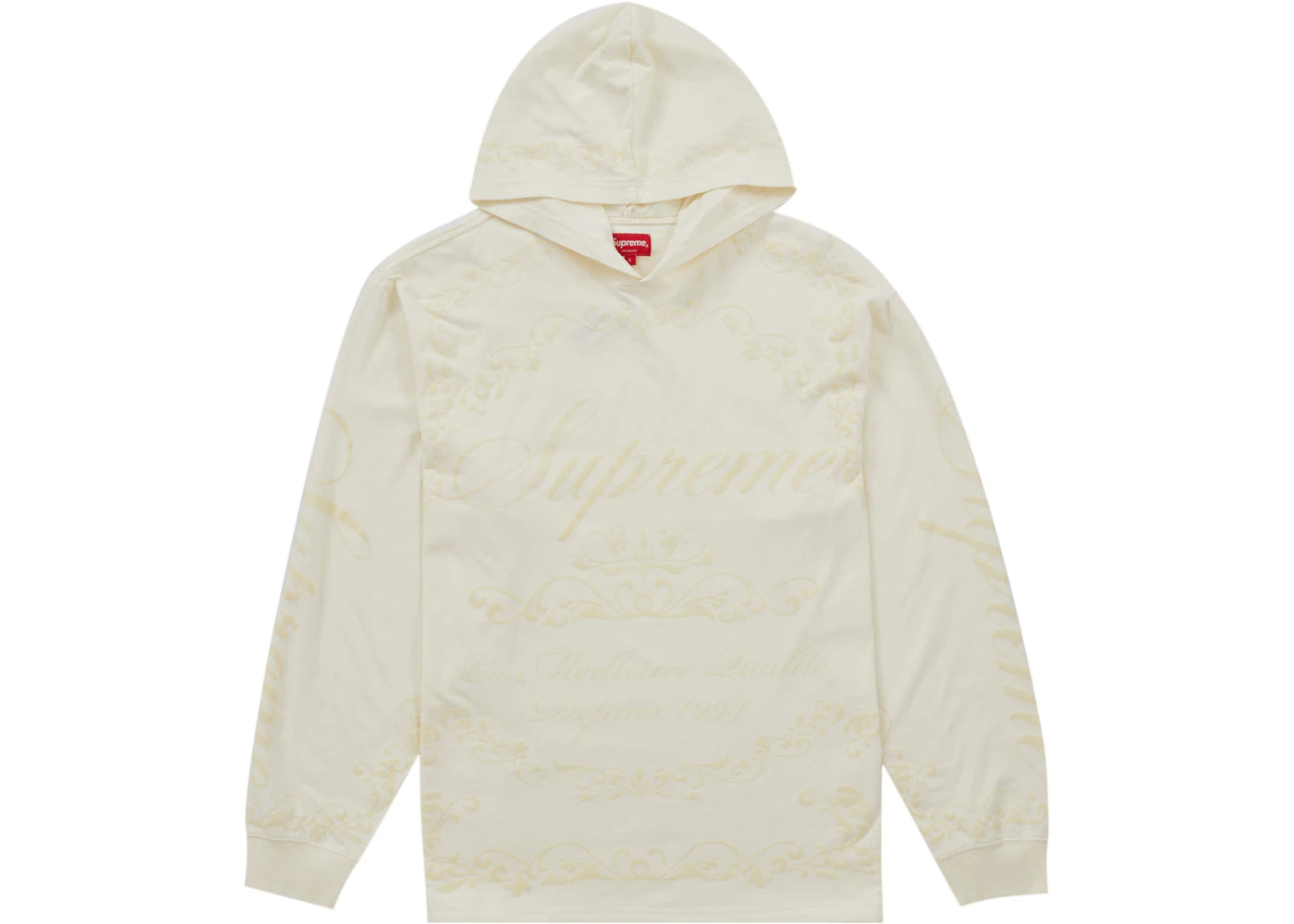 Supreme Celebre Hooded L/S Top White - vue 360