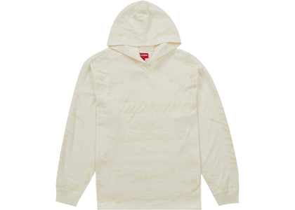 Supreme Celebre Hooded L/S Top White - authentic Supreme product