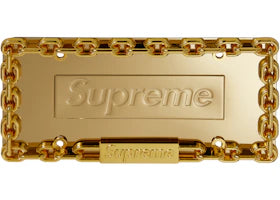 Supreme Chain License Plate Frame Gold - vue 360