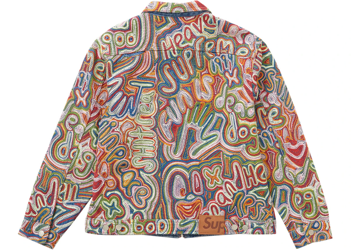 Supreme Chainstitch Denim Jacket Multicolor - vue secondaire B