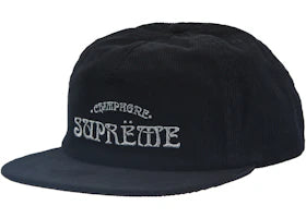 Supreme Champagne Corduroy 5-Panel Black - authentic Supreme product