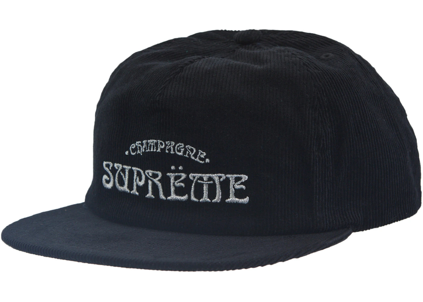 Supreme Champagne Corduroy 5-Panel Black - vue secondaire A