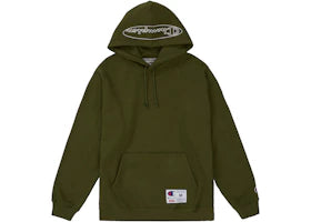 Supreme Champion Outline Hooded Sweatshirt Dark Olive