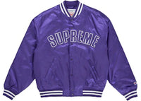 Supreme Champion Satin Varsity Jacket Purple