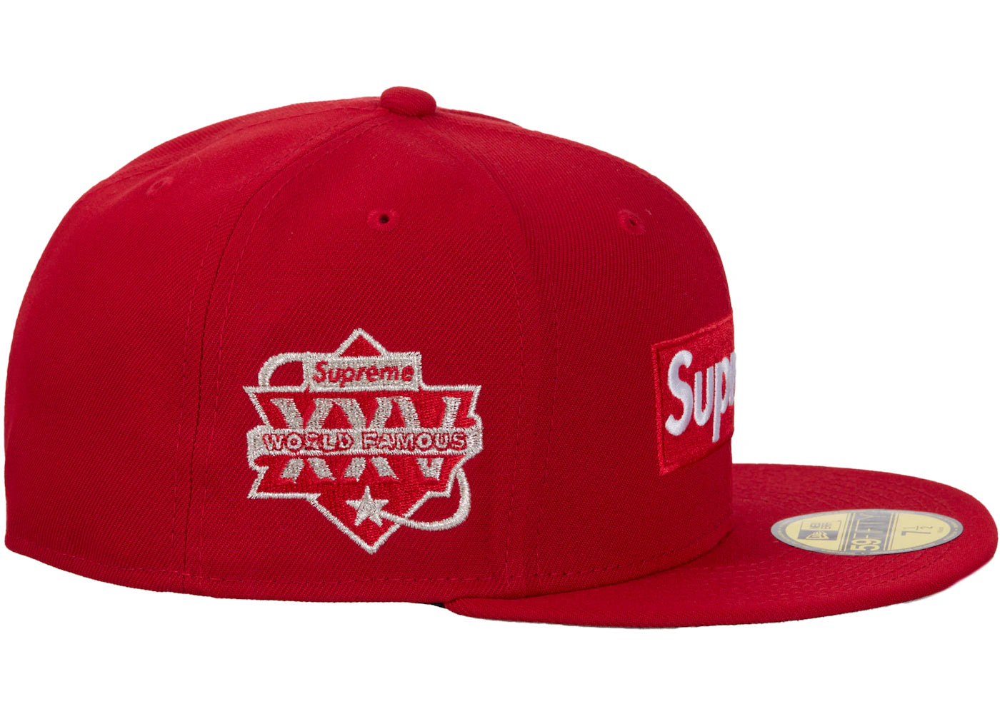 Supreme Championship Box Logo New Era 59Fifty Hat Red - vue secondaire B