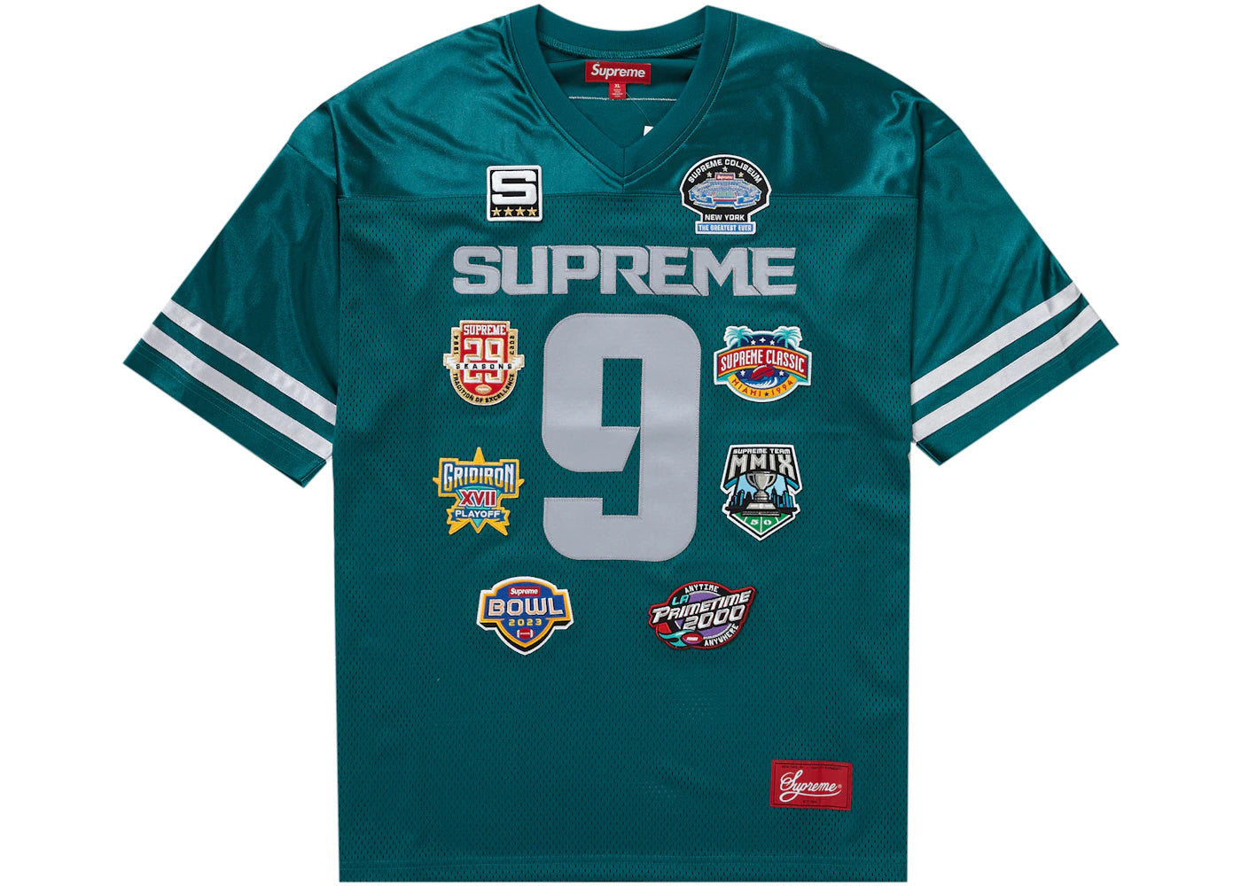 Supreme Championships Embroidered Football Jersey Dark Teal - vue secondaire A
