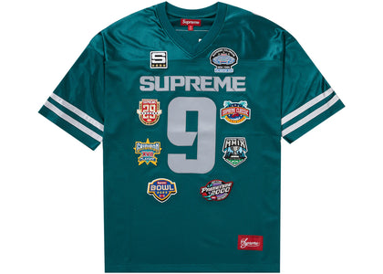 Supreme Championships Embroidered Football Jersey Dark Teal - apparel view 2