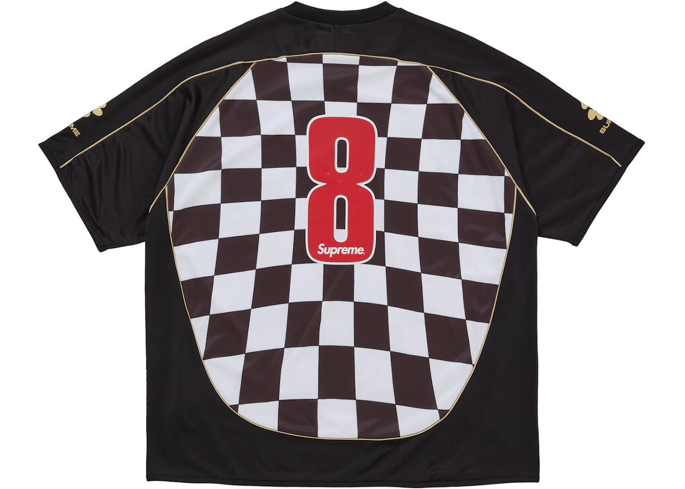 Supreme Checkerboard Soccer Jersey Black - vue secondaire B