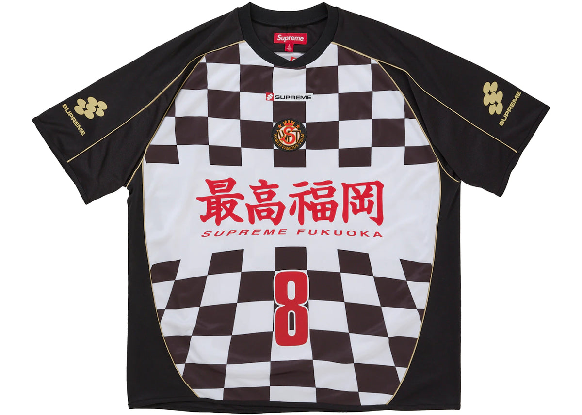 Supreme Checkerboard Soccer Jersey Black - vue 360
