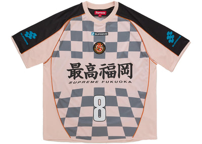 Supreme Checkerboard Soccer Jersey Pink