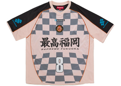 Supreme Checkerboard Soccer Jersey Pink - authentic Supreme apparel