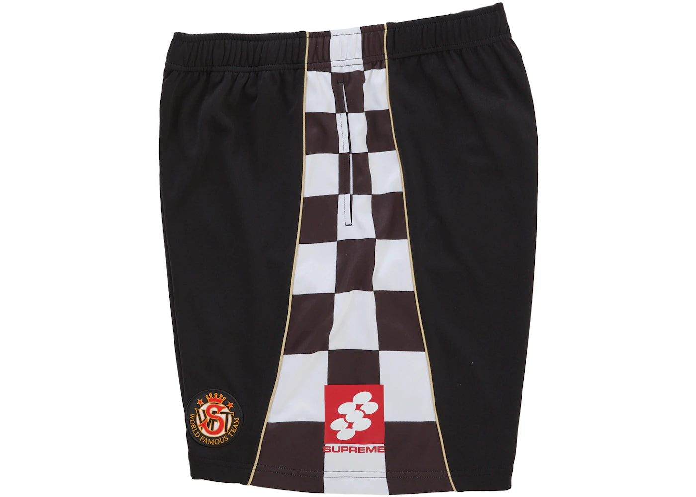 Supreme Checkerboard Soccer Short Black - vue secondaire A