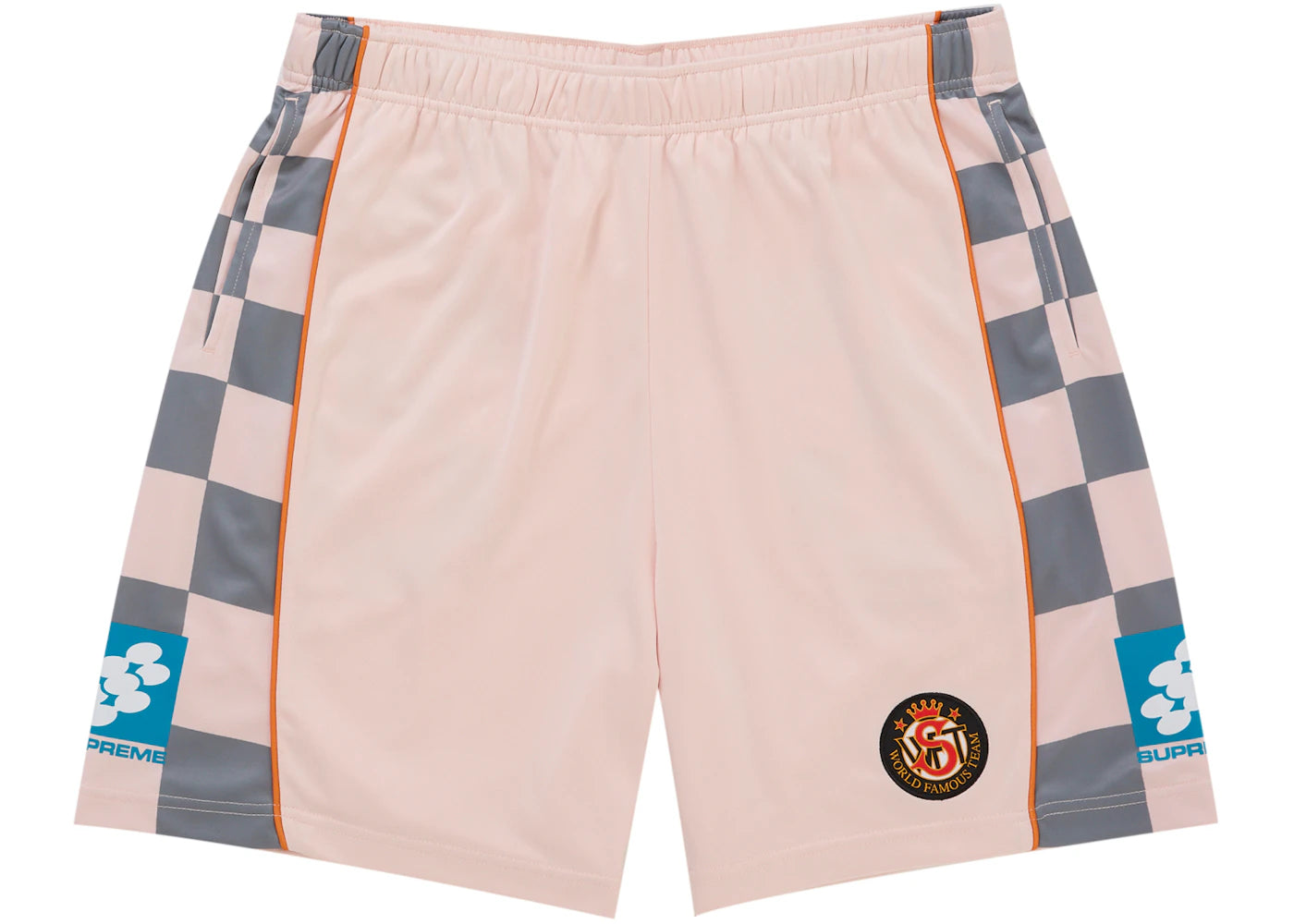 Supreme Checkerboard Soccer Short Pink - vue 360