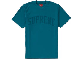 Supreme Chenille Arc Logo S/S Top Teal - vue 360