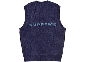 Supreme Chenille Sweater Vest Navy