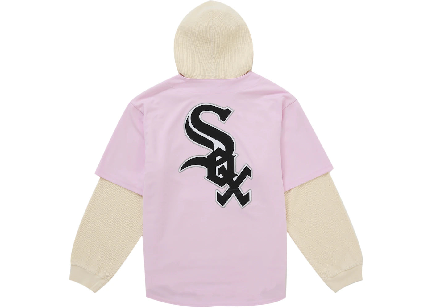 Supreme Chicago White Sox Hooded Baseball Jersey Pink - vue secondaire A