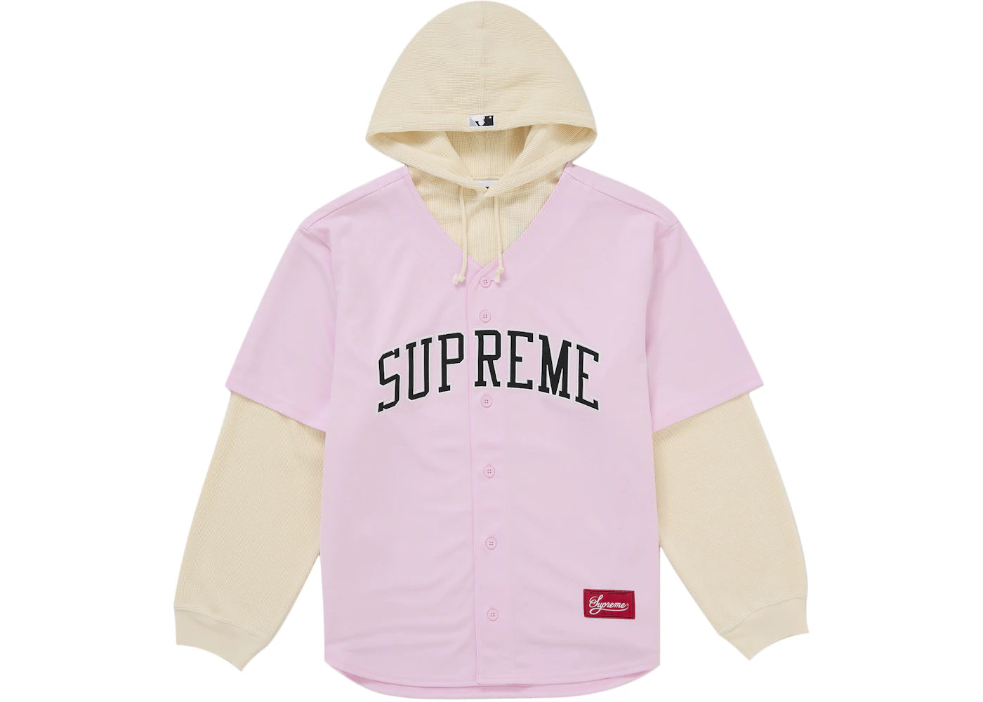 Supreme Chicago White Sox Hooded Baseball Jersey Pink - vue 360