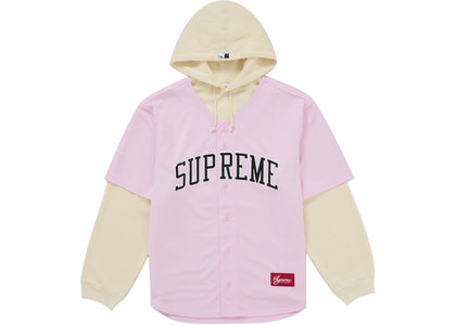 Supreme Chicago White Sox Hooded Baseball Jersey Pink - authentic Supreme apparel