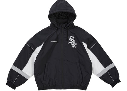 Supreme Chicago White Sox Stadium Jacket Black - apparel view 2