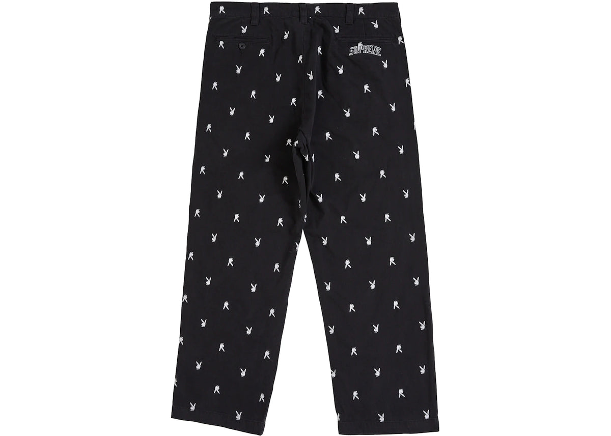 Supreme Chino Pant (SS26) Black Playboy - vue secondaire A
