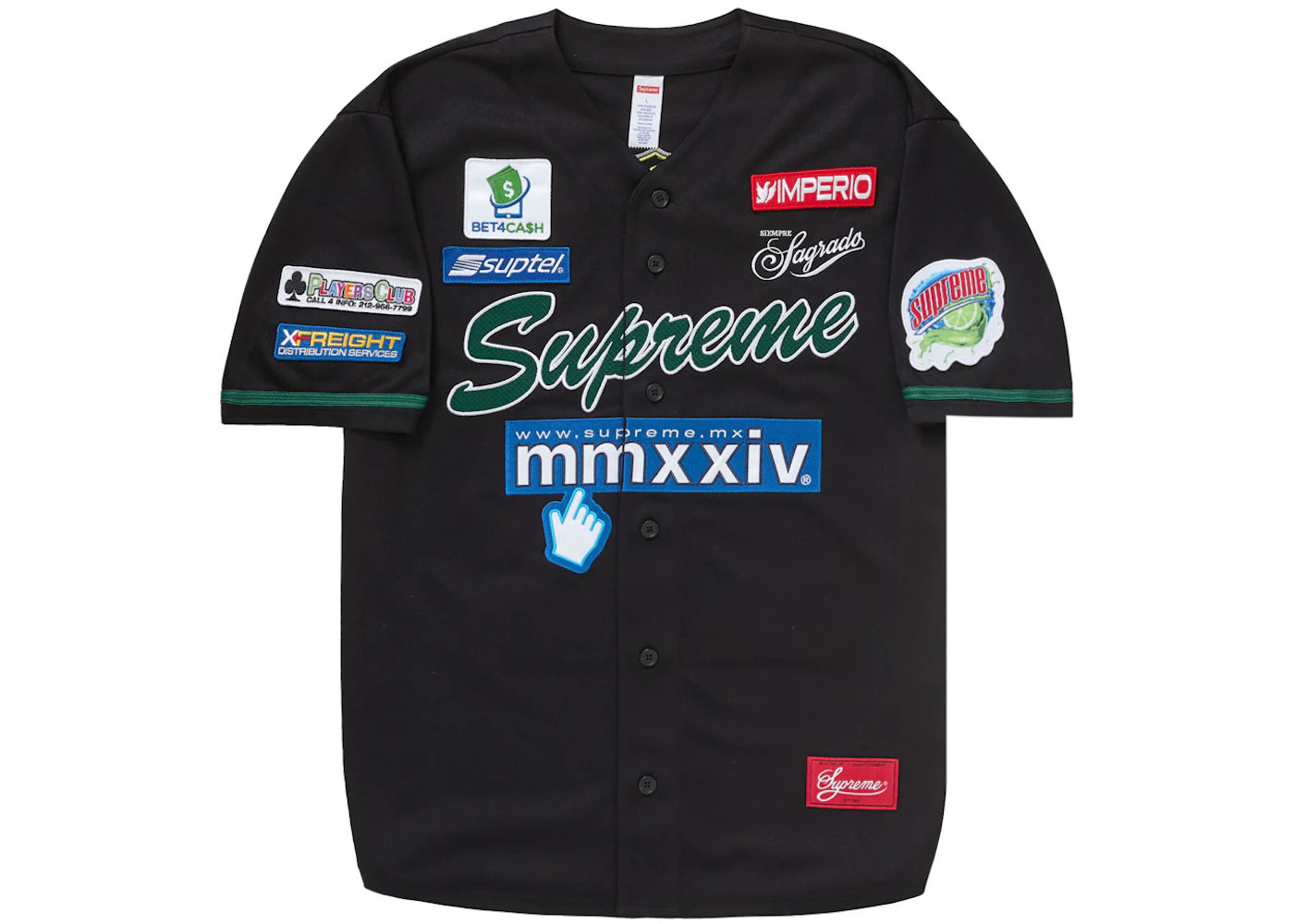 Supreme Chosen One Baseball Jersey Black - vue secondaire A