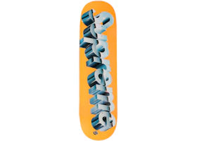 Supreme Chrome Logo Skateboard Deck Orange - authentic Supreme product