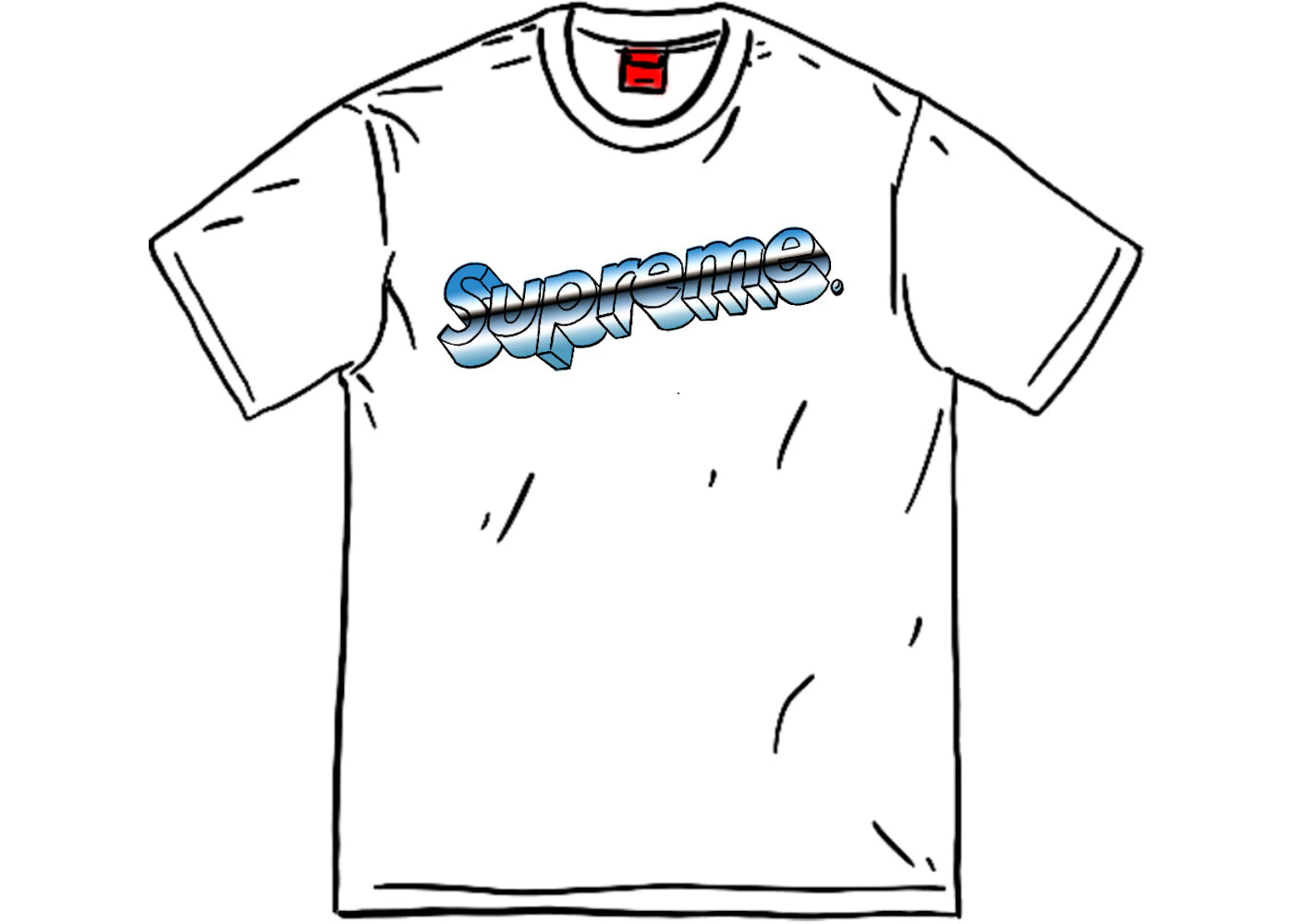 Supreme Chrome Logo Tee White - vue 360