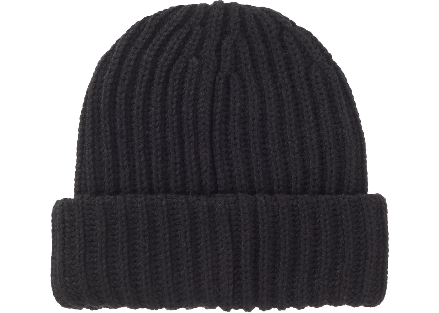 Supreme Chunky Rib Classic Logo Beanie Black - vue secondaire B