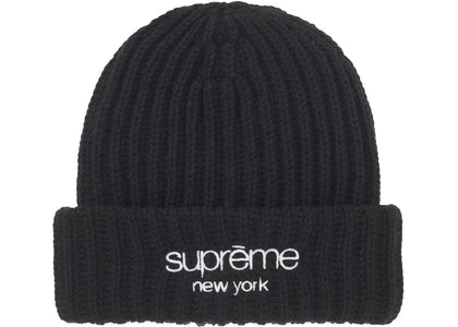 Supreme Chunky Rib Classic Logo Beanie Black - product view 2