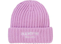 Supreme Chunky Rib Classic Logo Beanie Pink