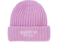 Supreme Chunky Rib Classic Logo Beanie Pink