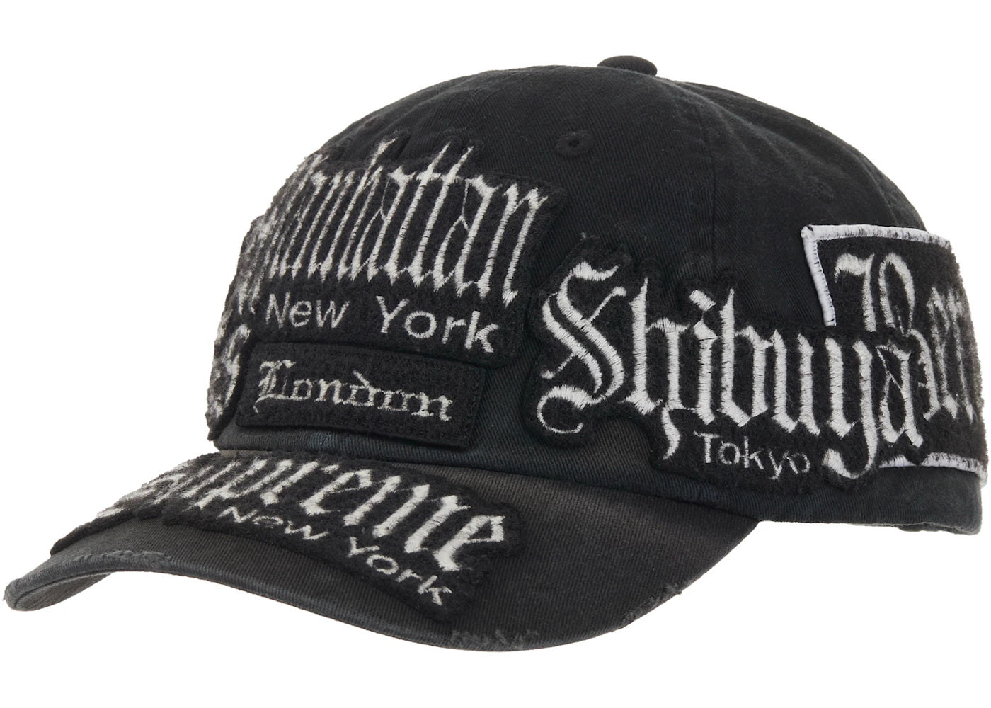 Supreme City Patches 6-Panel Hat Black - vue secondaire A