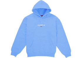 Supreme Classic Logo Milan Shop Hooded Sweatshirt Light Blue