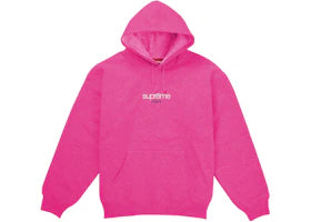 Supreme Classic Logo Miami Shop Hooded Sweatshirt Pink - vue 360