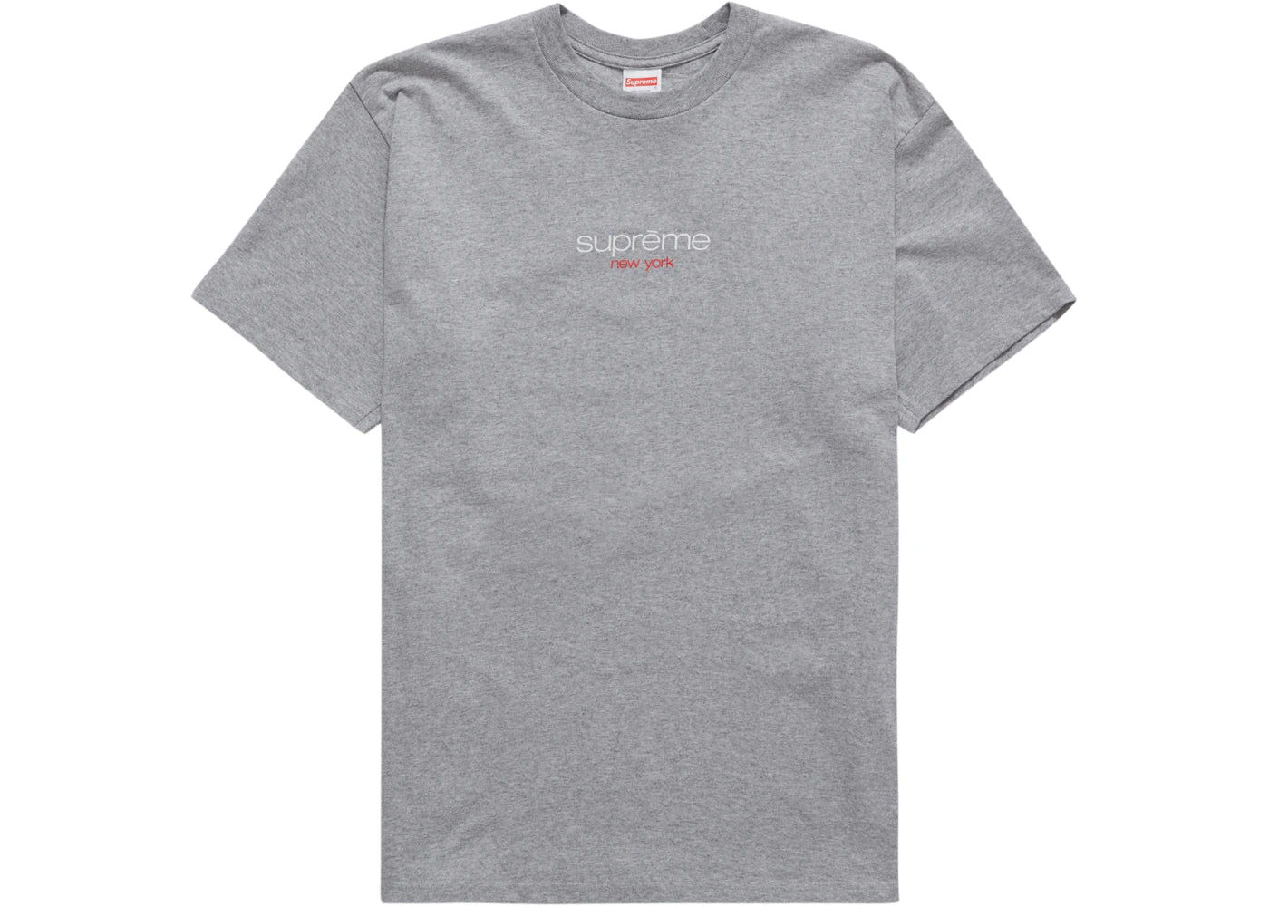 Supreme Classic Logo Tee Heather Grey - vue 360