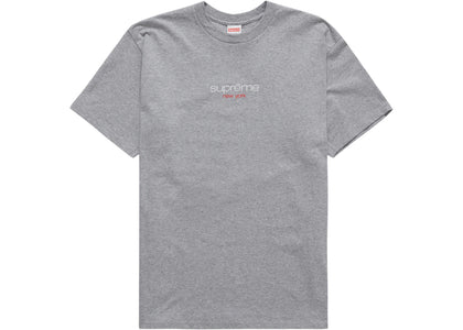 Supreme Classic Logo Tee Heather Grey - authentic Supreme product