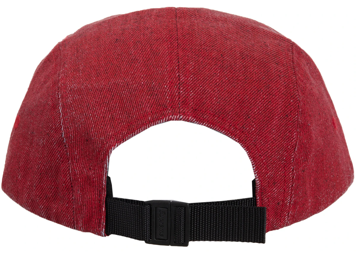 Supreme Coated Denim Camp Cap Red - vue secondaire B