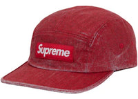 Supreme Coated Denim Camp Cap Red