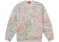 Supreme Collage Embroidered Sweater White