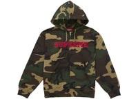Supreme Collegiate Applikation Zip Up Kapuzenpullover Woodland Camo