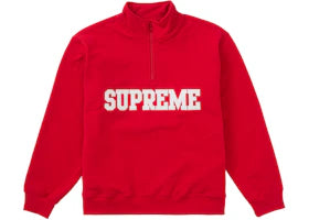Supreme Collegiate Half Zip Pullover Red