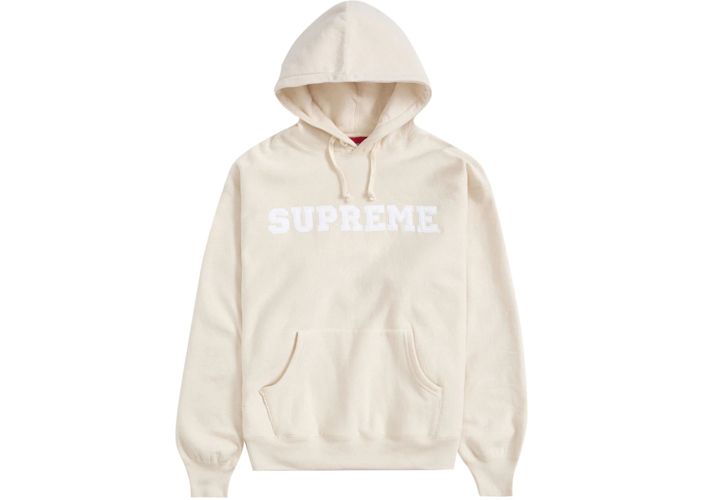 Supreme Collegiate Hooded Sweatshirt Natural - vue 360