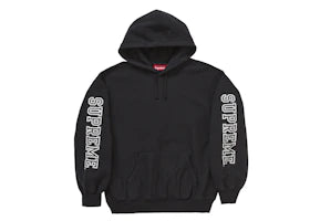 Supreme Collegiate Sleeve Hooded Sweatshirt Black