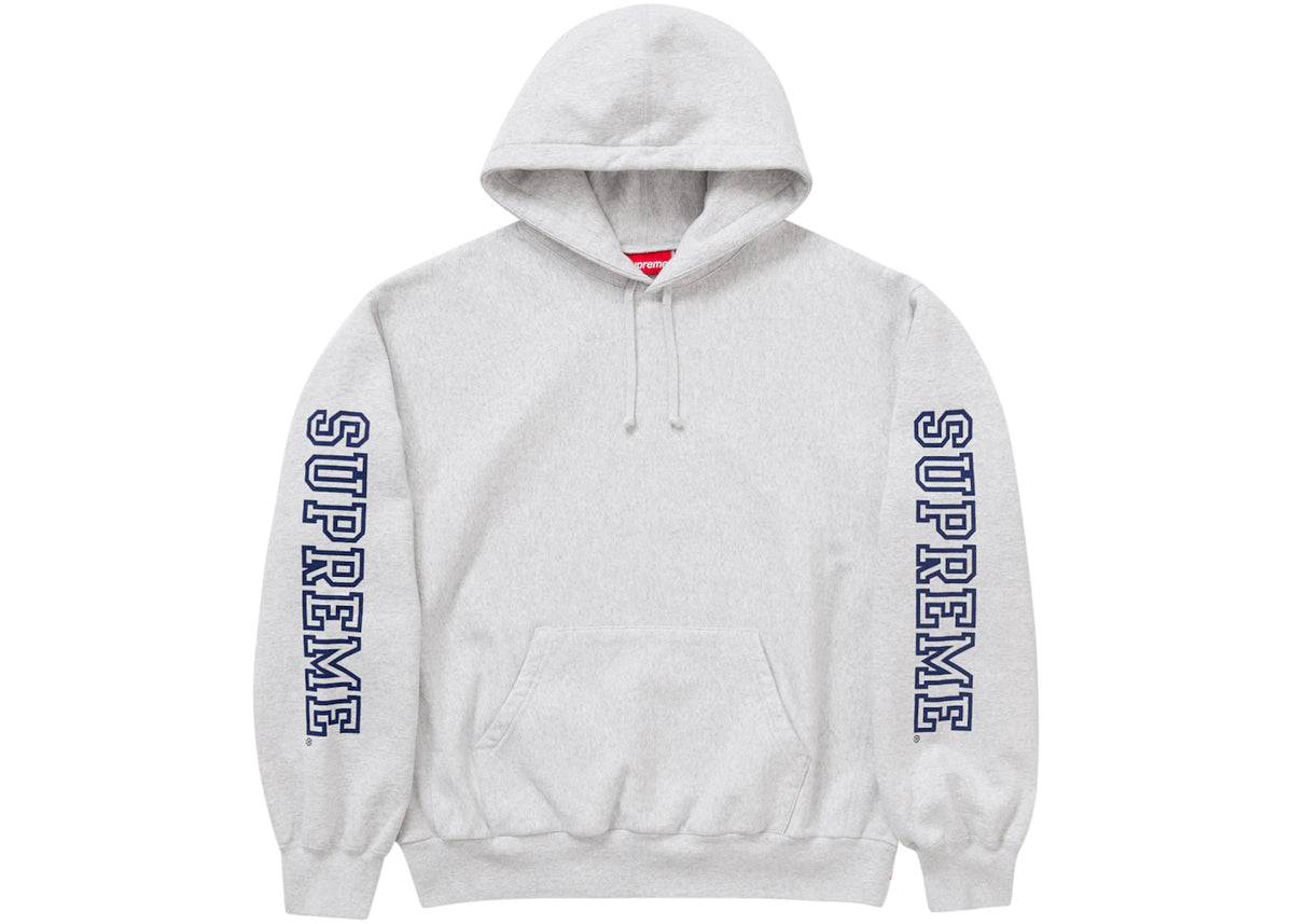 Supreme Collegiate Sleeve Hooded Sweatshirt Ash Grey - vue secondaire A