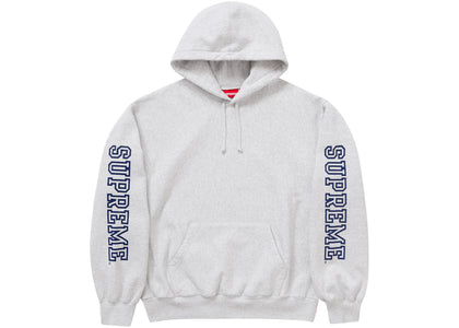 Supreme Collegiate Sleeve Hooded Sweatshirt Ash Grey - apparel view 2